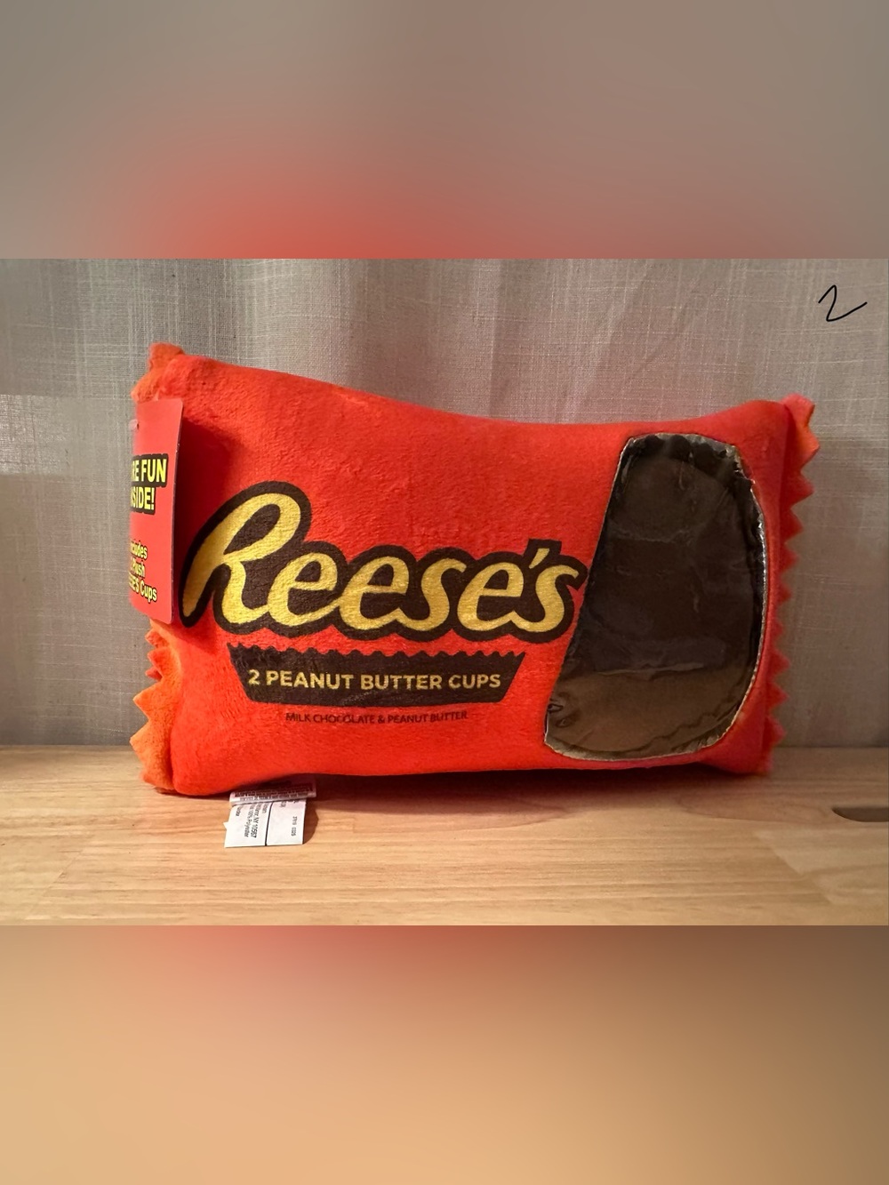 New Reese's peanut butter cups packaging plush pillow